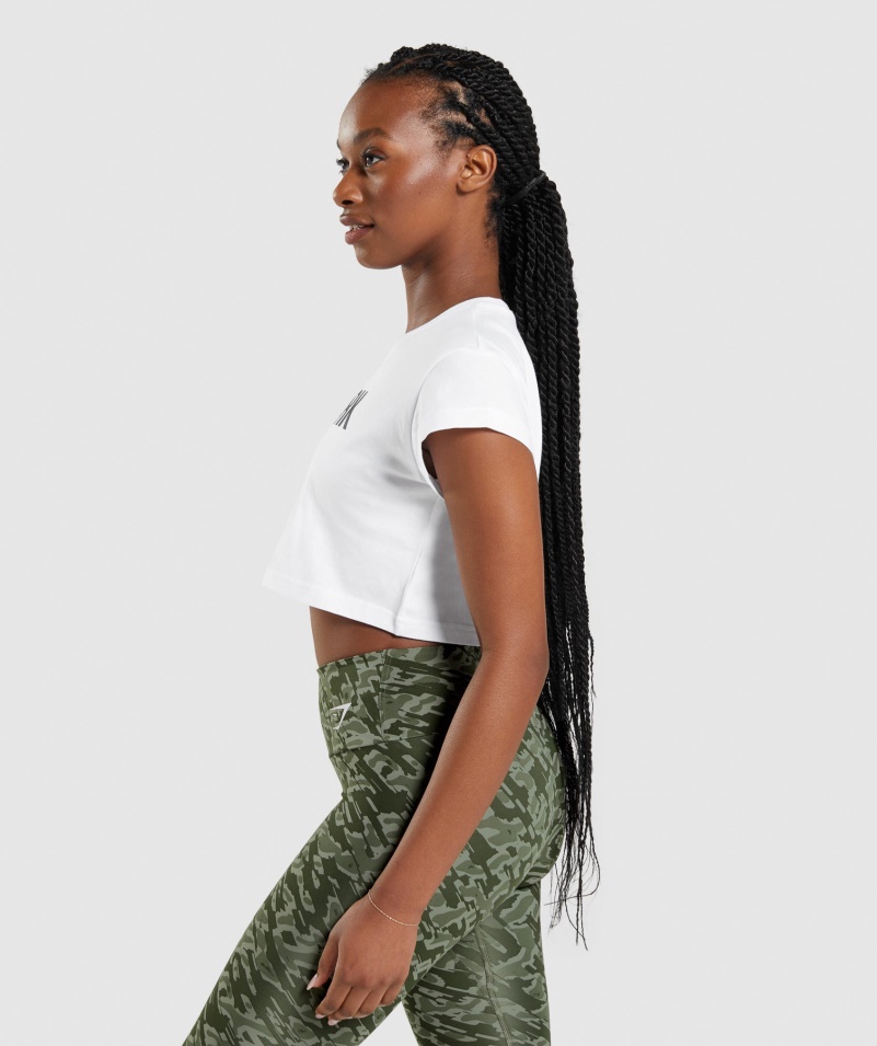 Gymshark Apollo Crop Top Biely