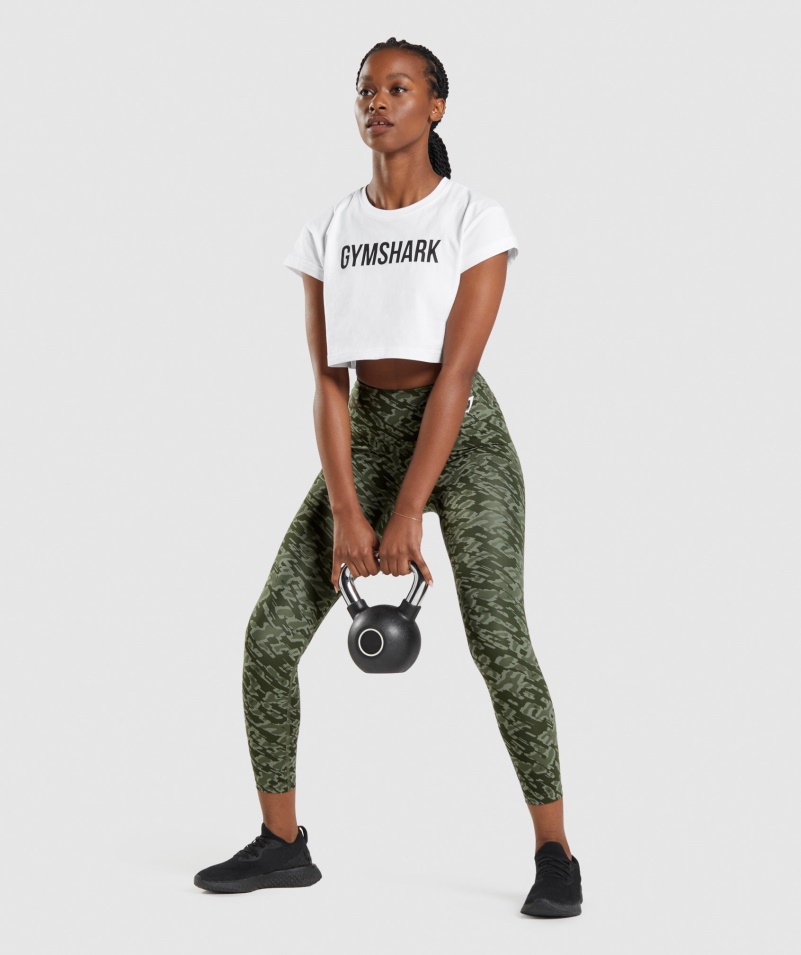Gymshark Apollo Crop Top Biely
