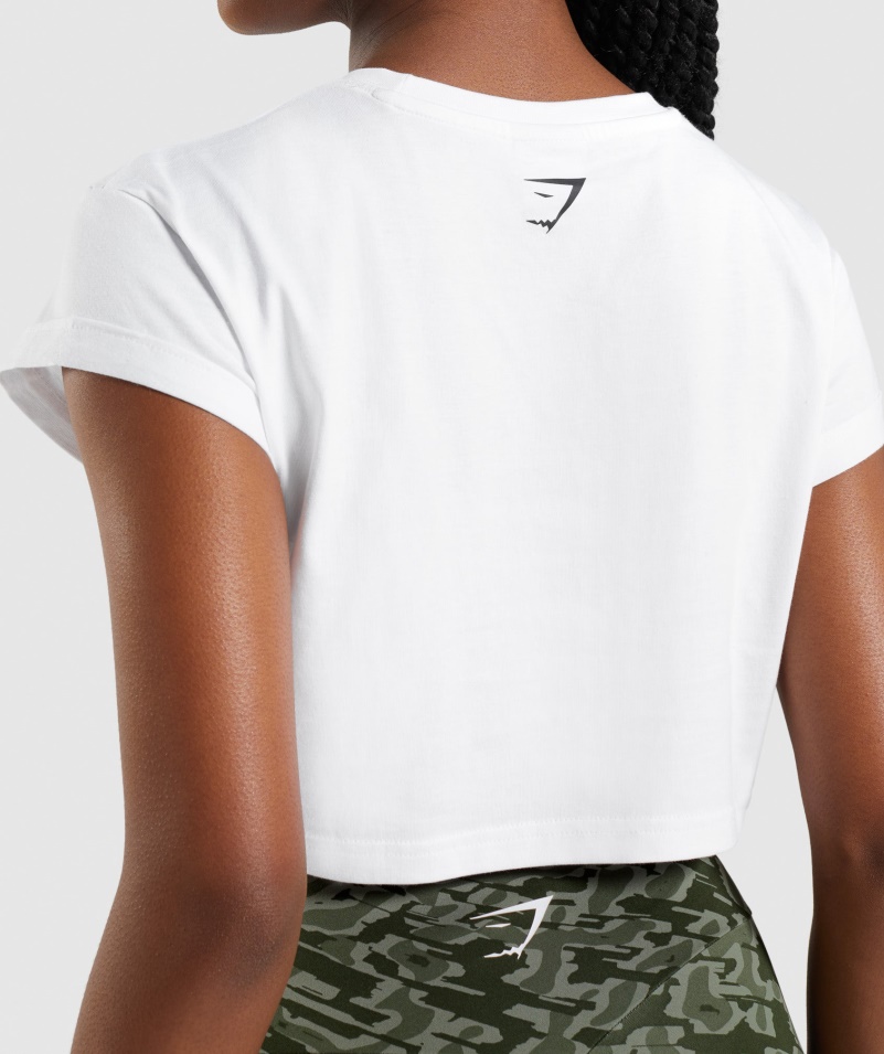 Gymshark Apollo Crop Top Biely