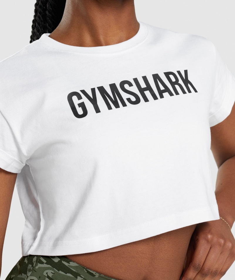 Gymshark Apollo Crop Top Biely