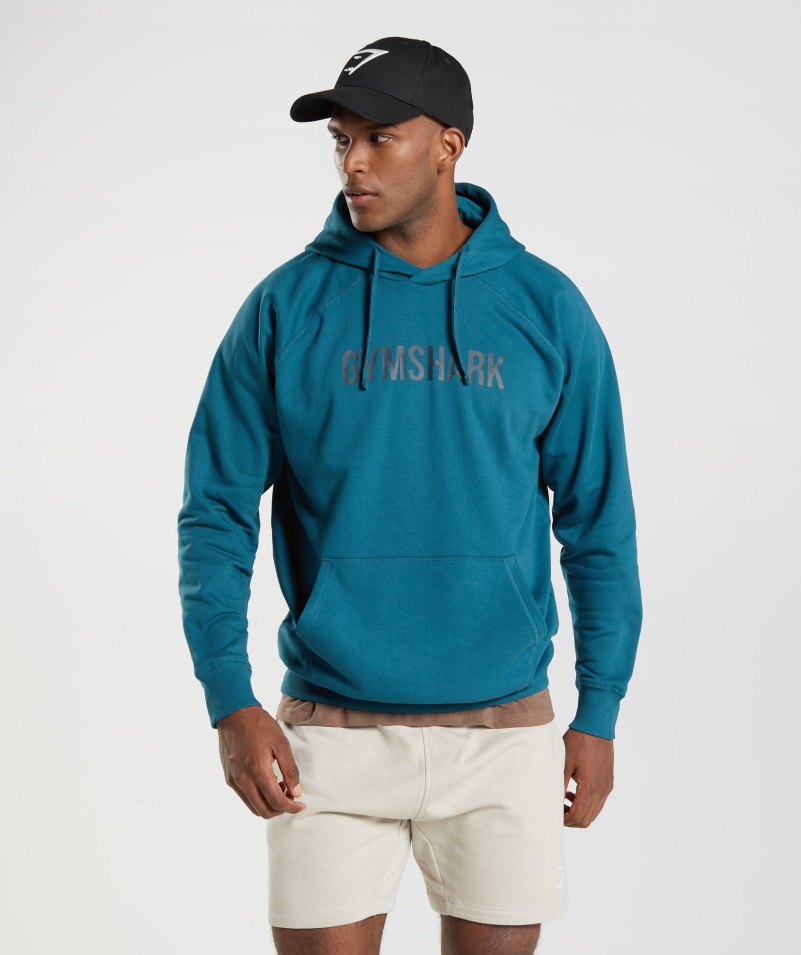 Mikina S Kapucňou Gymshark Apollo Atlantic Blue