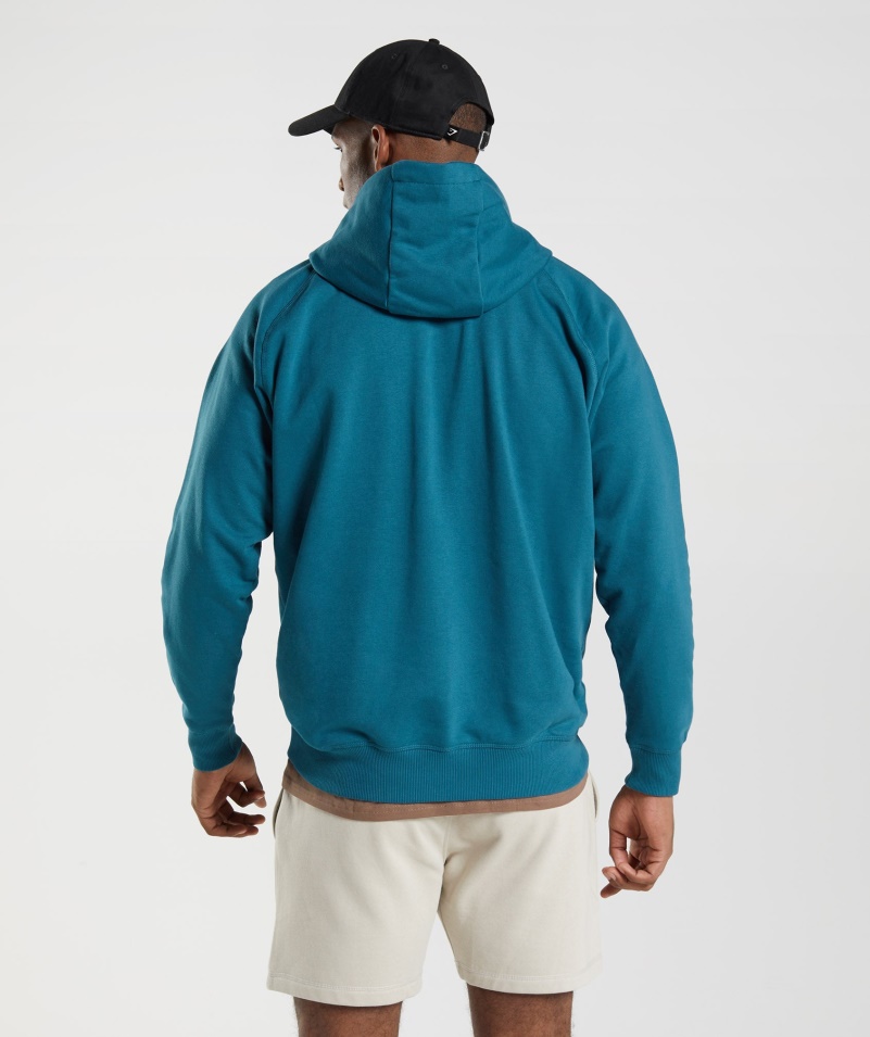 Mikina S Kapucňou Gymshark Apollo Atlantic Blue