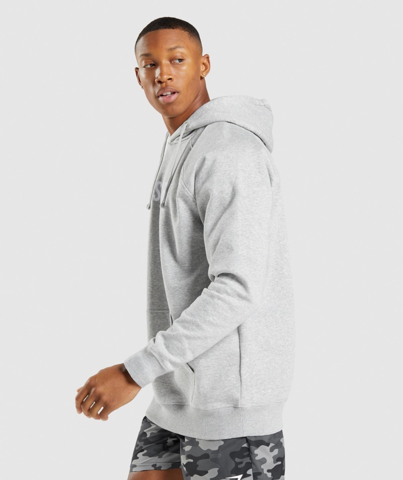 Gymshark Apollo Mikina S Kapucňou Svetlo šedá Jadrová Marl