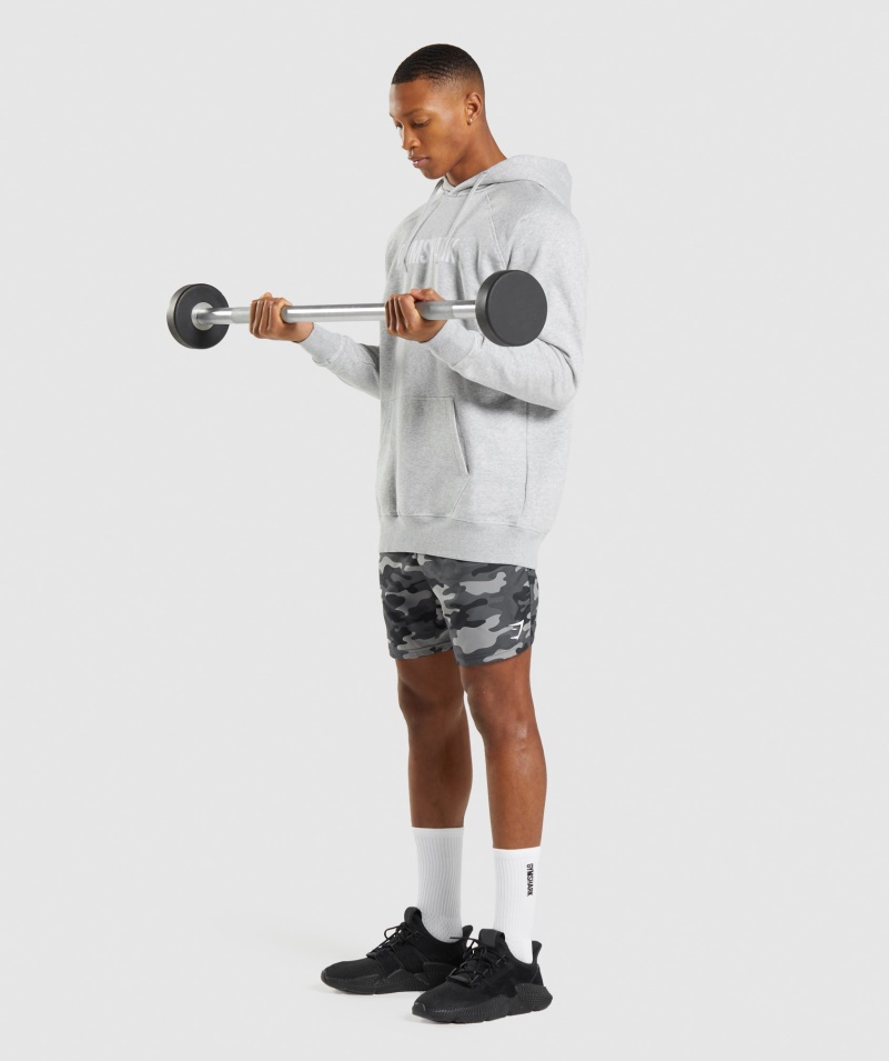 Gymshark Apollo Mikina S Kapucňou Svetlo šedá Jadrová Marl