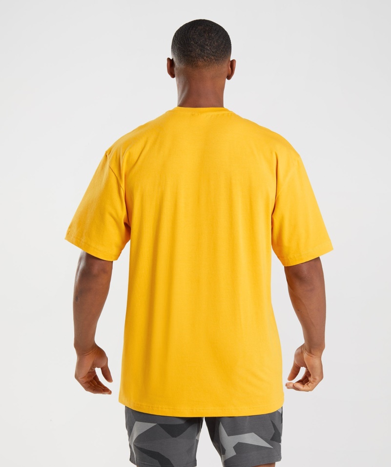 Gymshark Apollo Infill Oversized Tričko šafránovo žlté