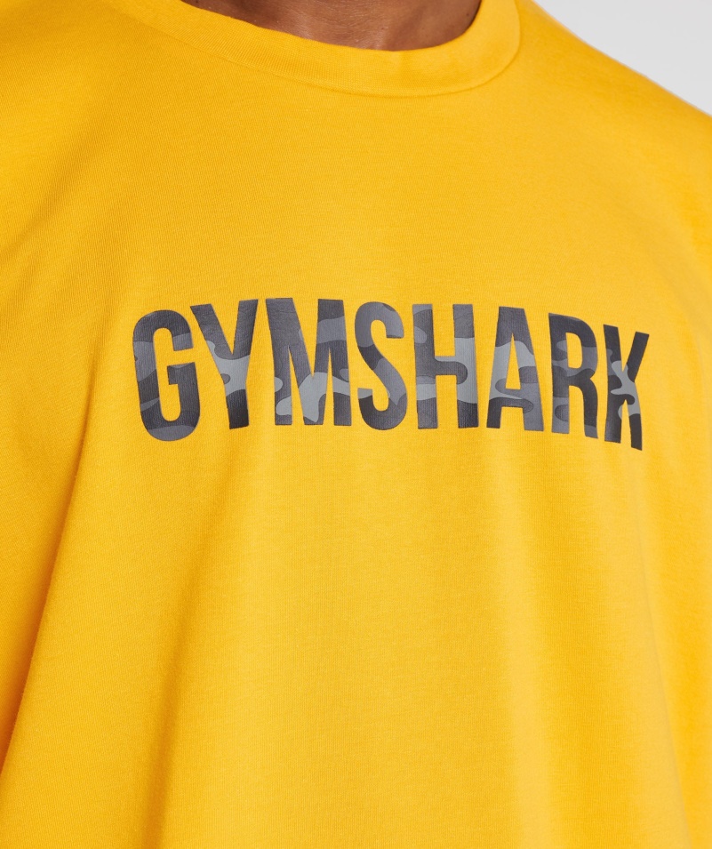 Gymshark Apollo Infill Oversized Tričko šafránovo žlté