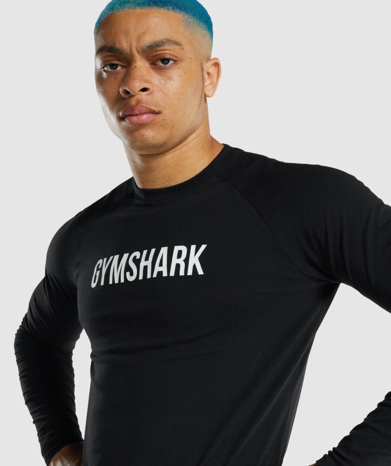Gymshark Apollo Tričko S Dlhým Rukávom čierne