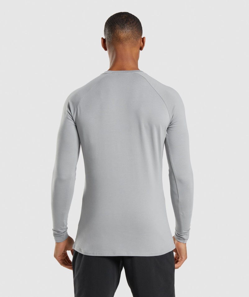 Gymshark Apollo Tričko S Dlhým Rukávom Pánske Smokey Grey