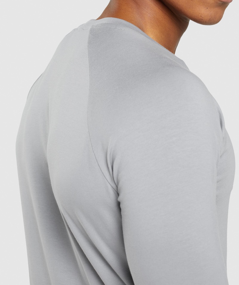 Gymshark Apollo Tričko S Dlhým Rukávom Pánske Smokey Grey
