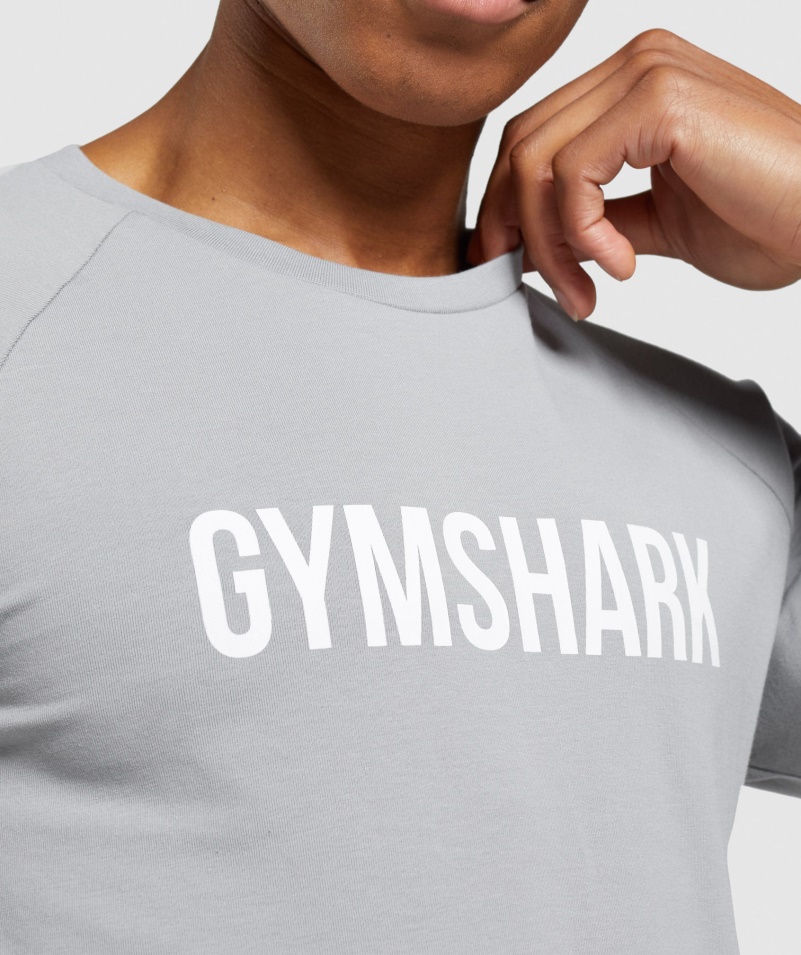 Gymshark Apollo Tričko S Dlhým Rukávom Pánske Smokey Grey