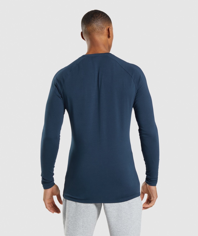Gymshark Apollo Tričko S Dlhým Rukávom V Námorníckej Farbe