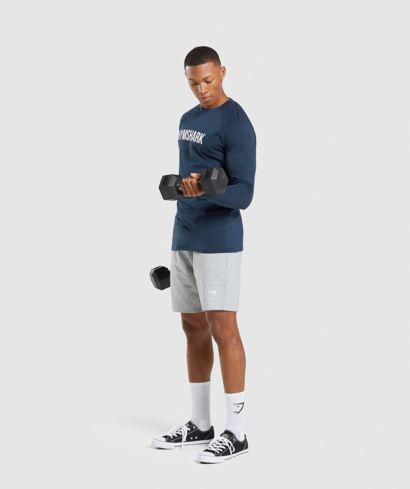 Gymshark Apollo Tričko S Dlhým Rukávom V Námorníckej Farbe