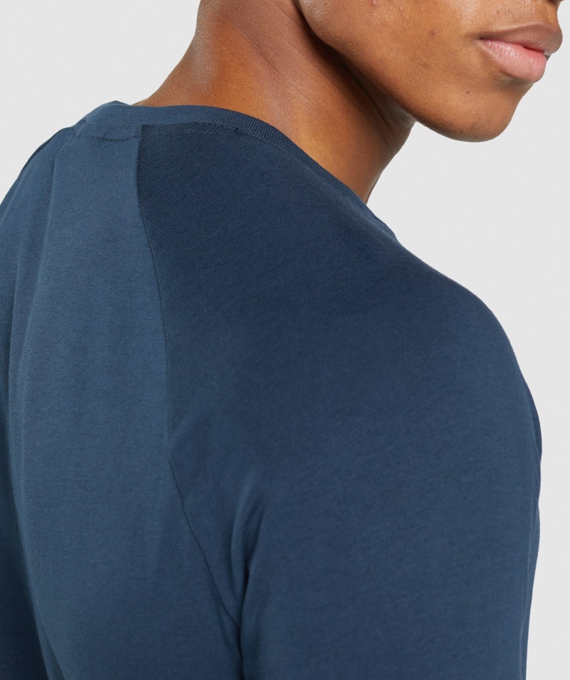 Gymshark Apollo Tričko S Dlhým Rukávom V Námorníckej Farbe