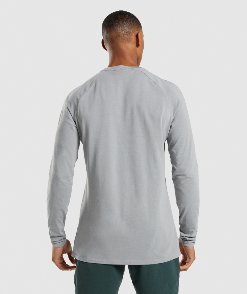 Gymshark Apollo Tričko S Dlhým Rukávom Dymovo šedé