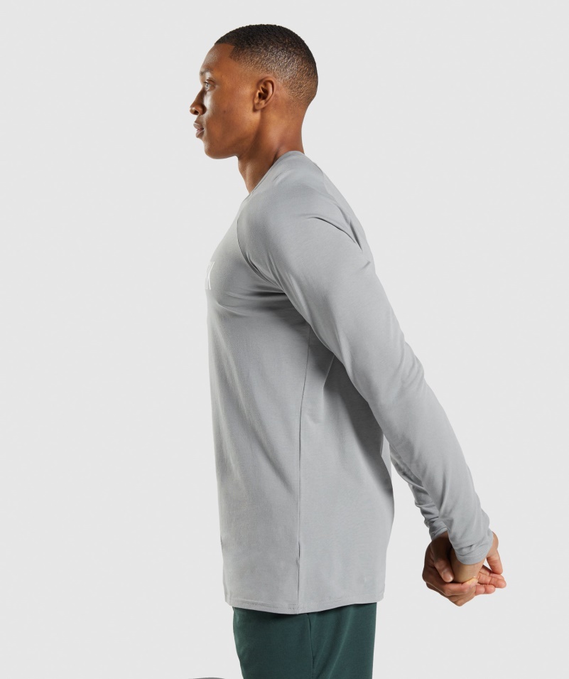 Gymshark Apollo Tričko S Dlhým Rukávom Dymovo šedé