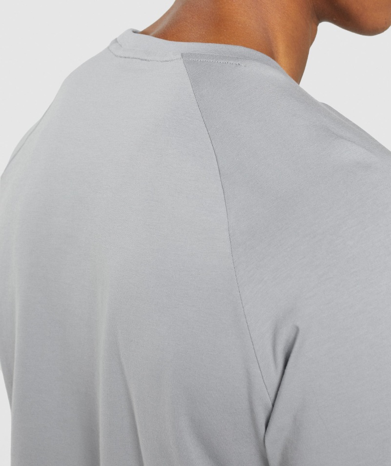 Gymshark Apollo Tričko S Dlhým Rukávom Dymovo šedé