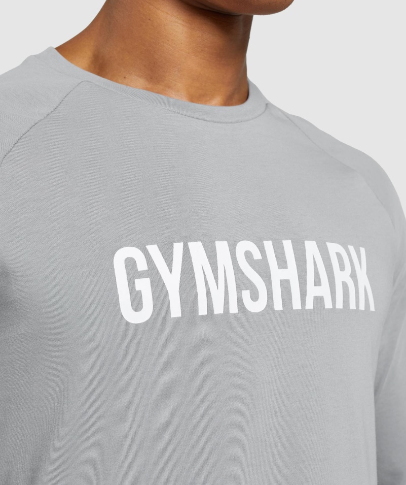 Gymshark Apollo Tričko S Dlhým Rukávom Dymovo šedé
