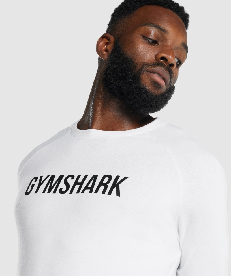 Gymshark Apollo Tričko S Dlhým Rukávom Biele