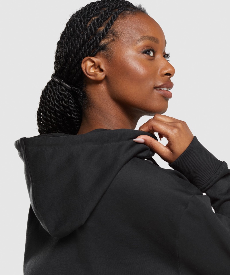 Gymshark Apollo Oversized Mikina S Kapucňou čierna
