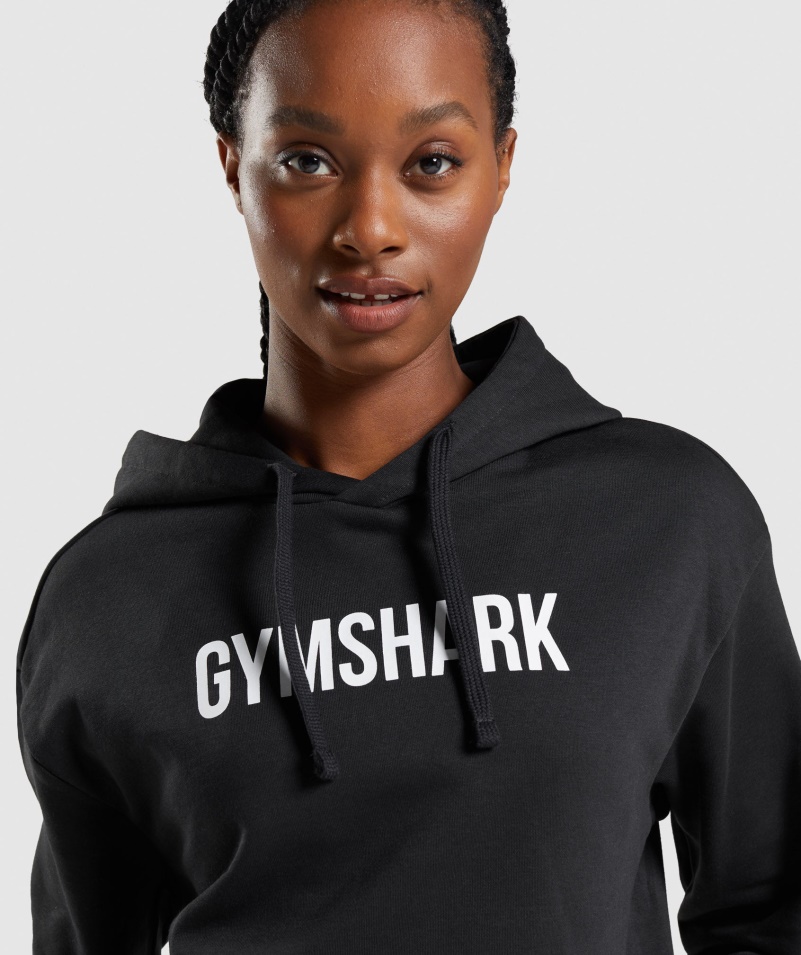 Gymshark Apollo Oversized Mikina S Kapucňou čierna