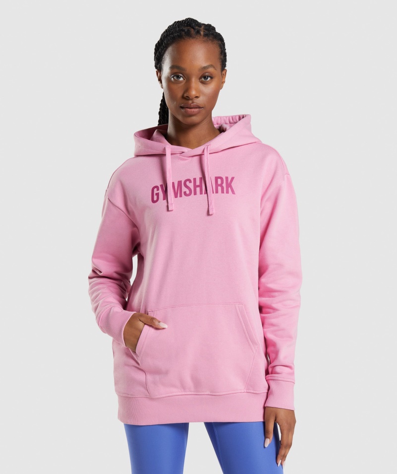 Gymshark Apollo Oversized Mikina Sorbet Ružová