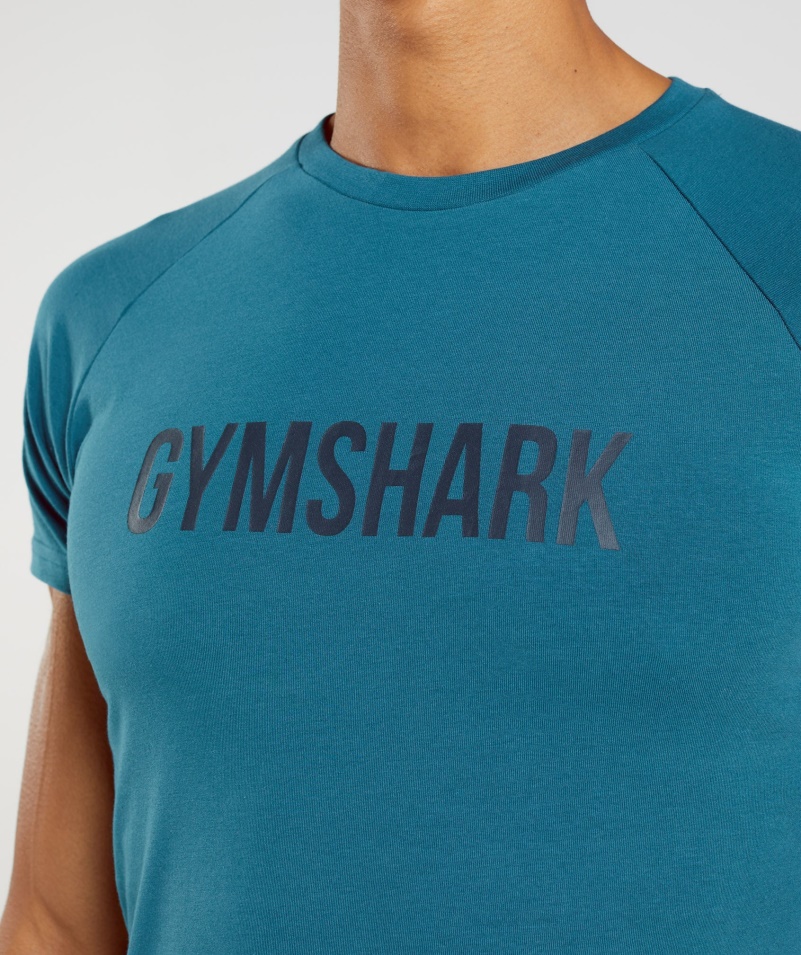 Tričko Gymshark Apollo Atlantic Blue
