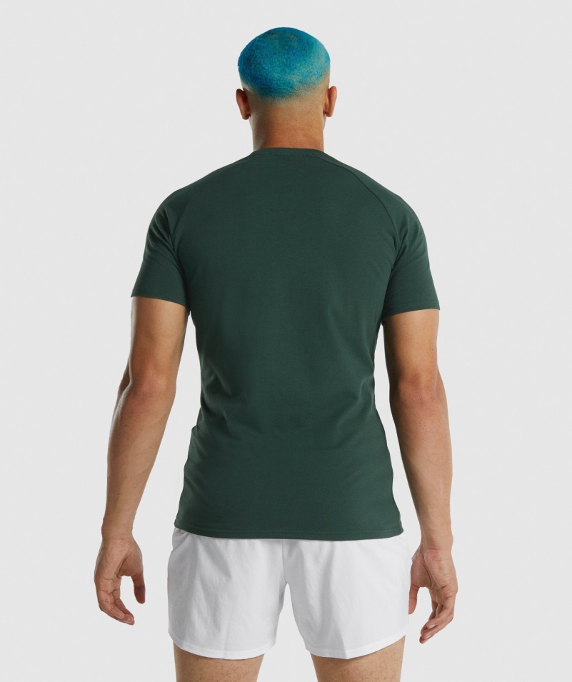 Tričko Gymshark Apollo Tmavo Zelené