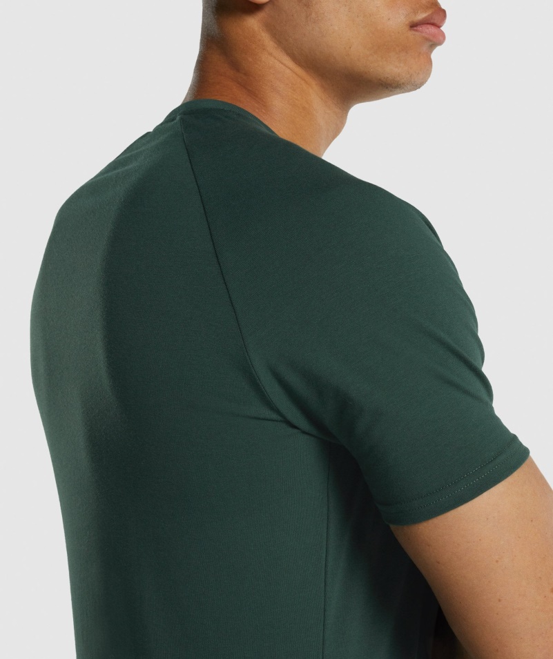 Tričko Gymshark Apollo Tmavo Zelené