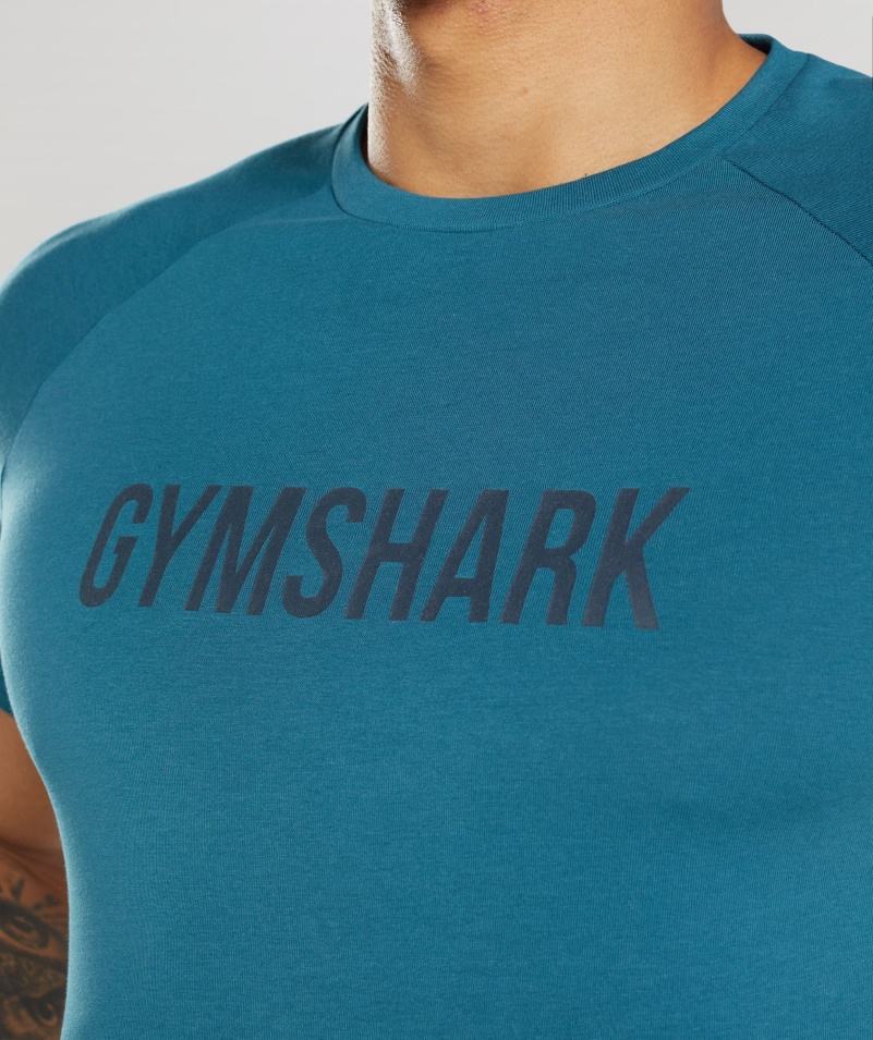 Pánske Tričko Gymshark Apollo Atlantic Blue
