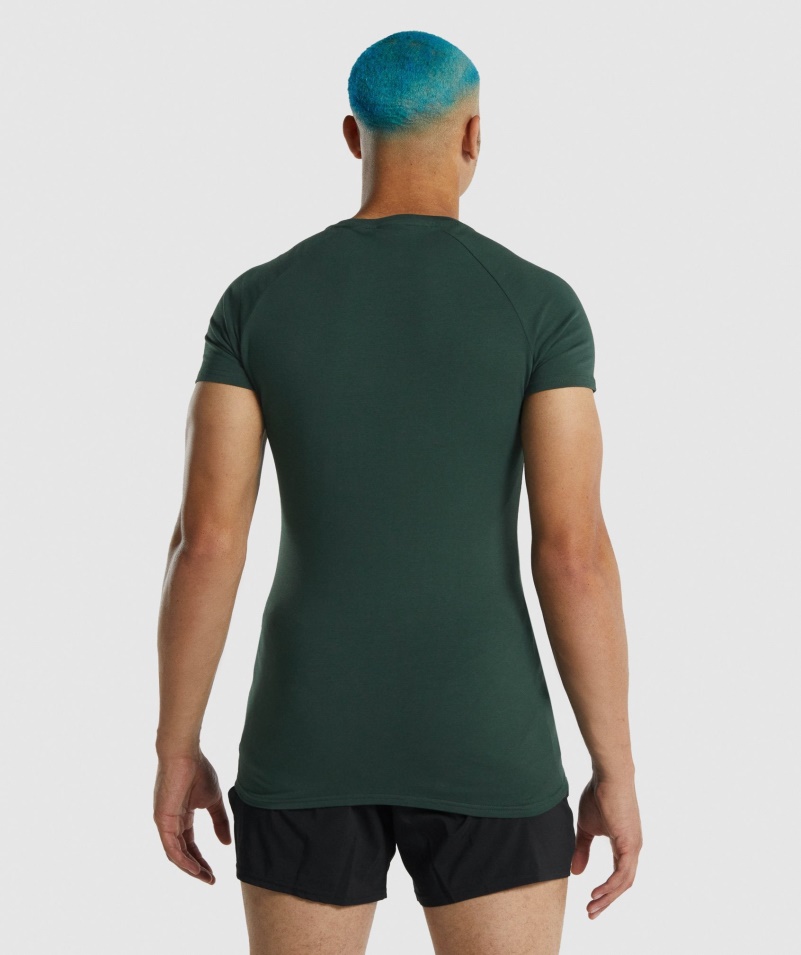 Gymshark Apollo Tričko Pánske Tmavo Zelené