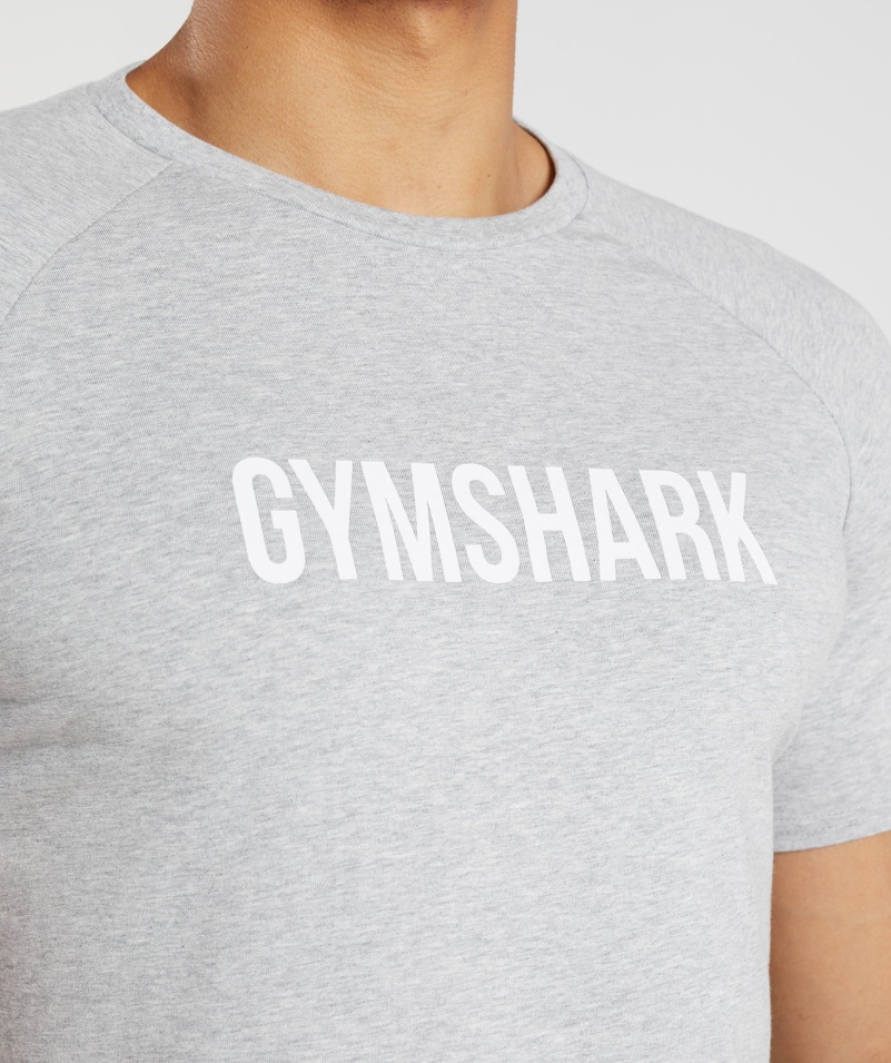 Gymshark Apollo Tričko Pánske Svetlo šedé Marl
