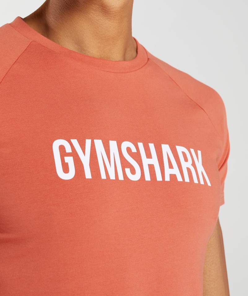 Gymshark Apollo Tričko Pánske Búrkové červené