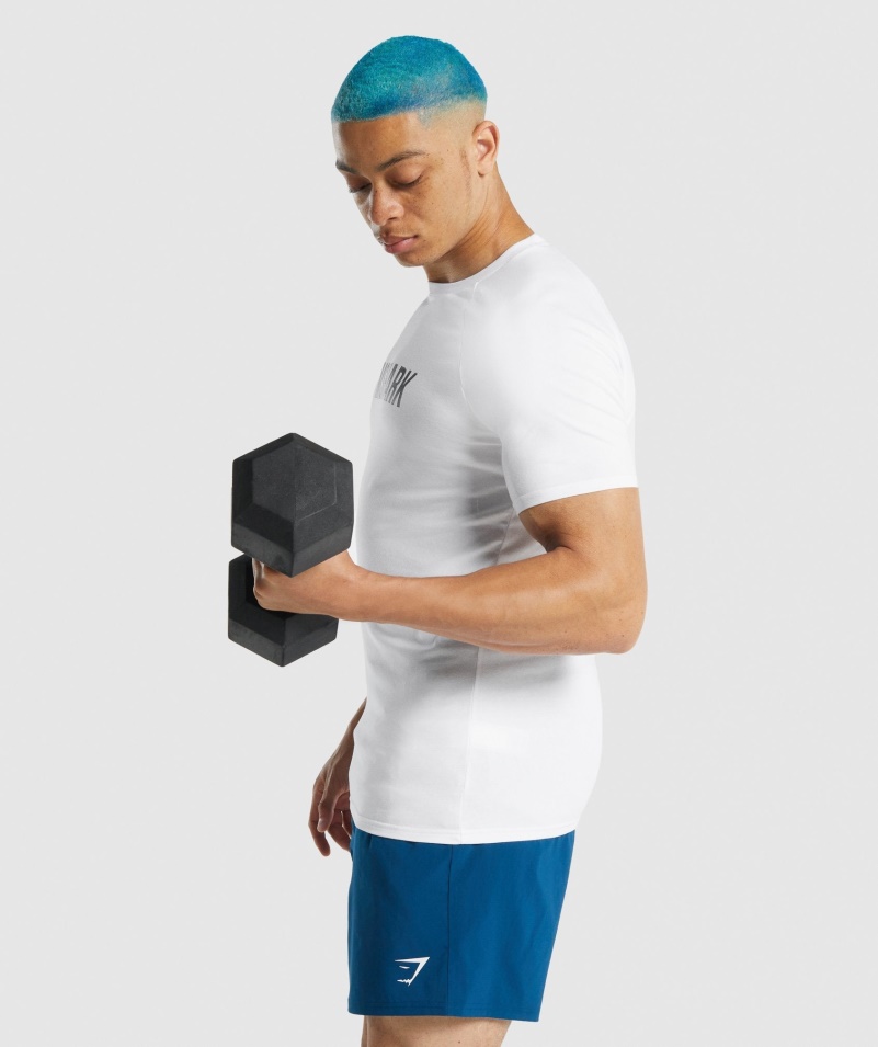Gymshark Apollo Tričko Pánske Biele