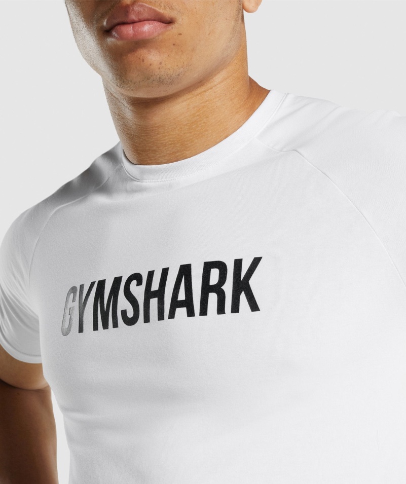 Gymshark Apollo Tričko Pánske Biele
