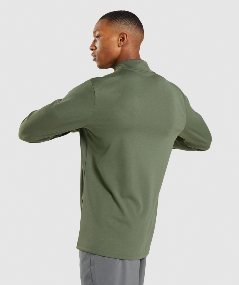 Gymshark Príchod Pulóver Na 1/4 Zips Jadro Olivové