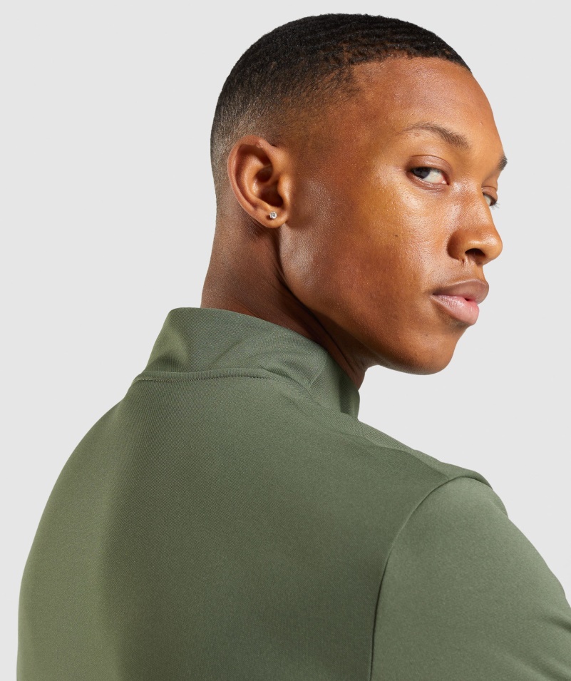 Gymshark Príchod Pulóver Na 1/4 Zips Jadro Olivové