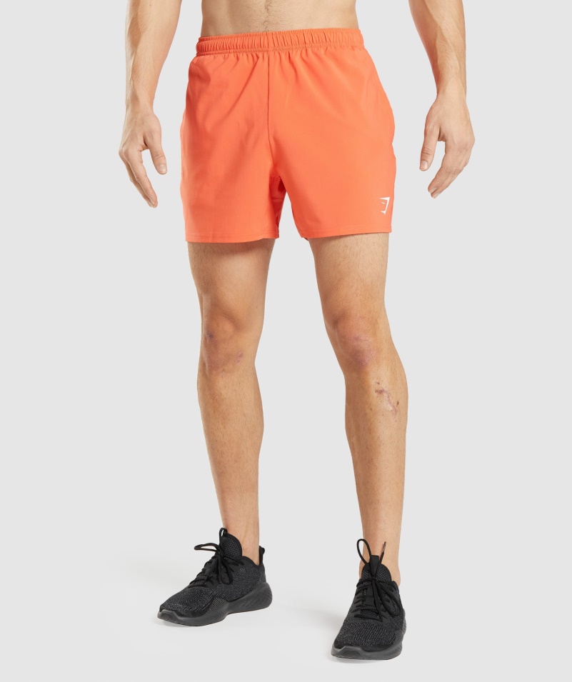 Gymshark Príchod 5" šortky Papaya Oranžové