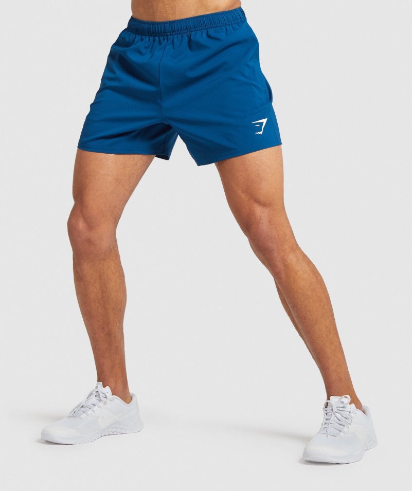 Gymshark Príchod 5" šortky Benzínovo Modré