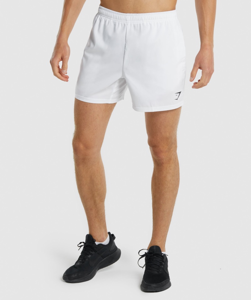 Gymshark Príchod 5" šortky Biele