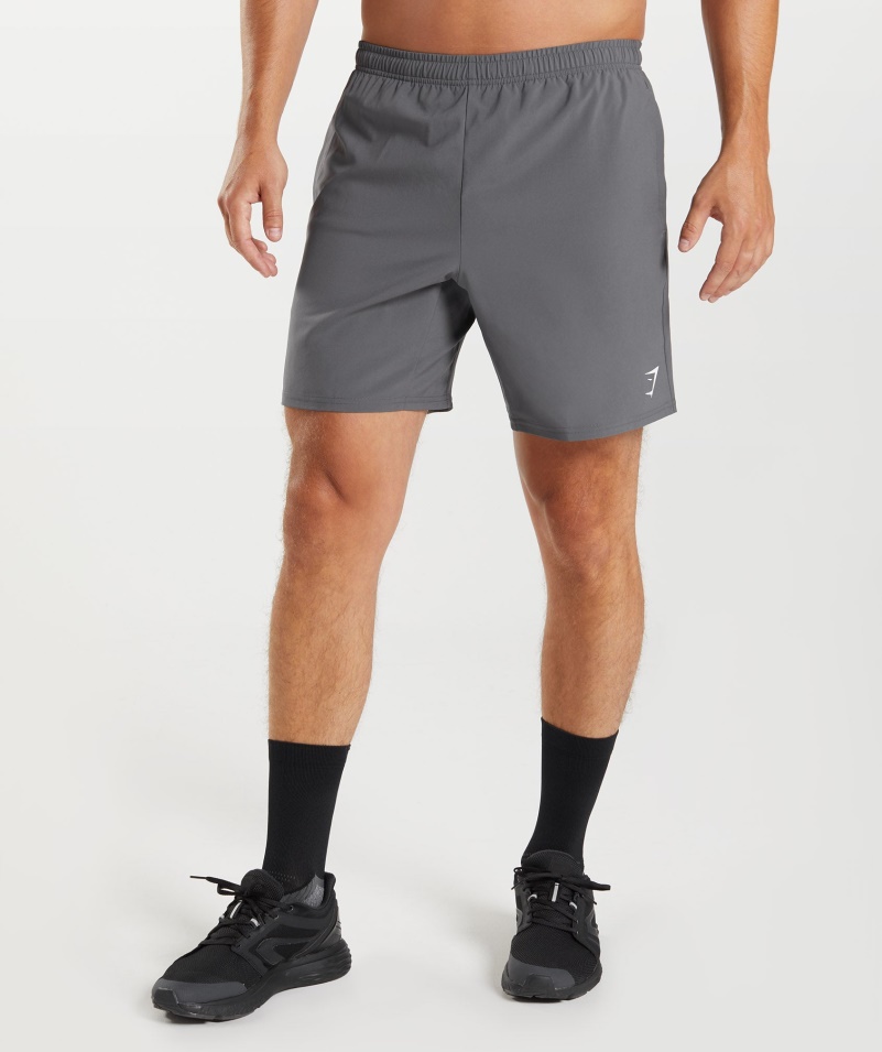Gymshark Príchod 7" šortky Silueta šedá