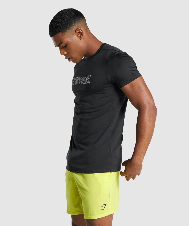 Gymshark Príchod Grafické Tričko čierne