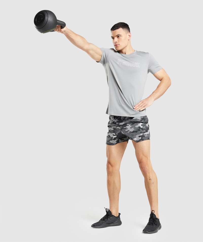 Gymshark Príchod Grafické Tričko Smokey Grey