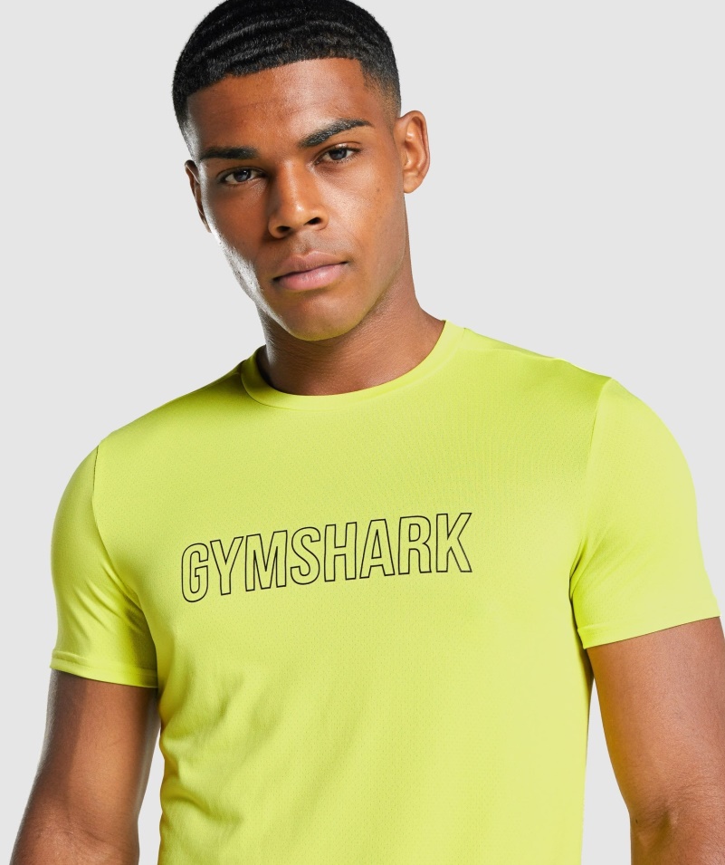 Gymshark Príchod Grafické Tričko žlté