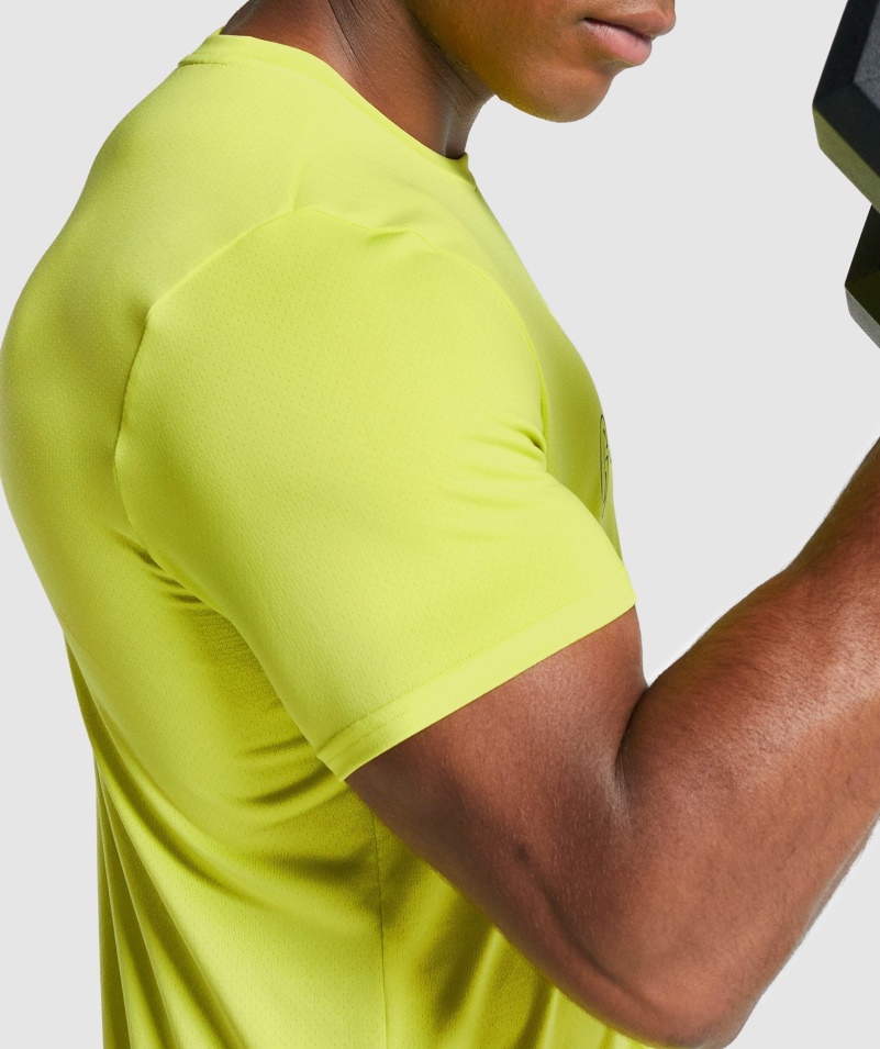 Gymshark Príchod Grafické Tričko žlté