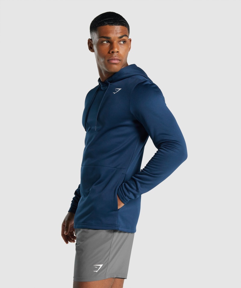 Gymshark Príchod Mikina S Kapucňou Námornícka