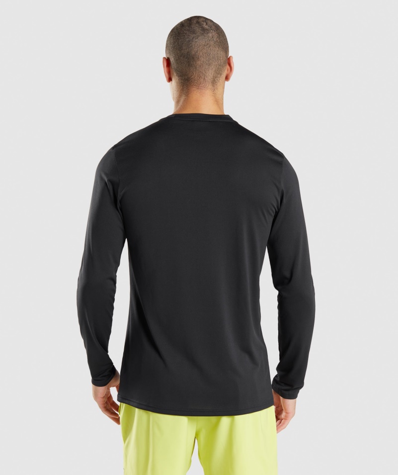 Gymshark Príchod Tričko S Dlhým Rukávom čierne