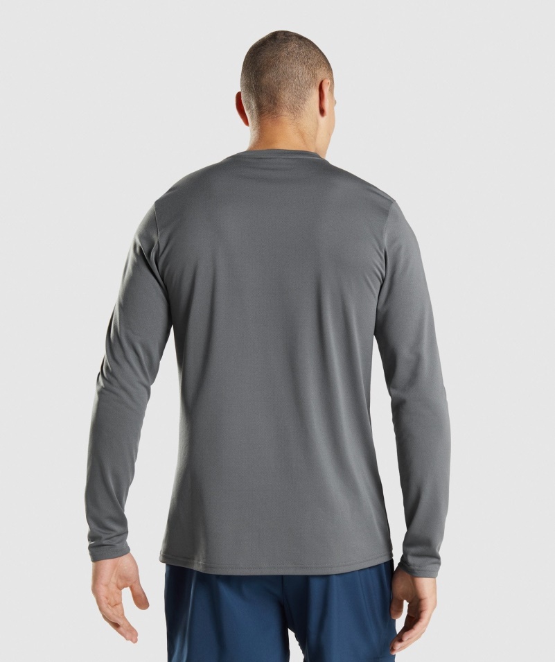 Gymshark Príchod Tričko S Dlhým Rukávom Uhlie