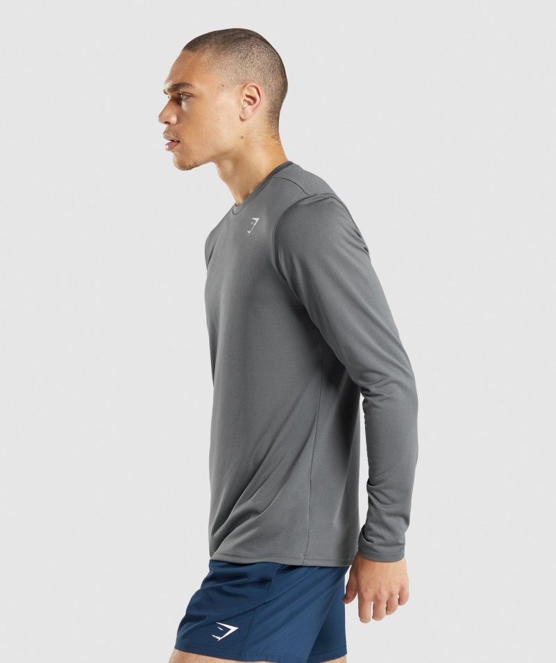 Gymshark Príchod Tričko S Dlhým Rukávom Uhlie