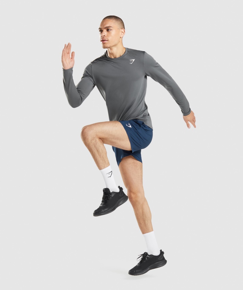 Gymshark Príchod Tričko S Dlhým Rukávom Uhlie