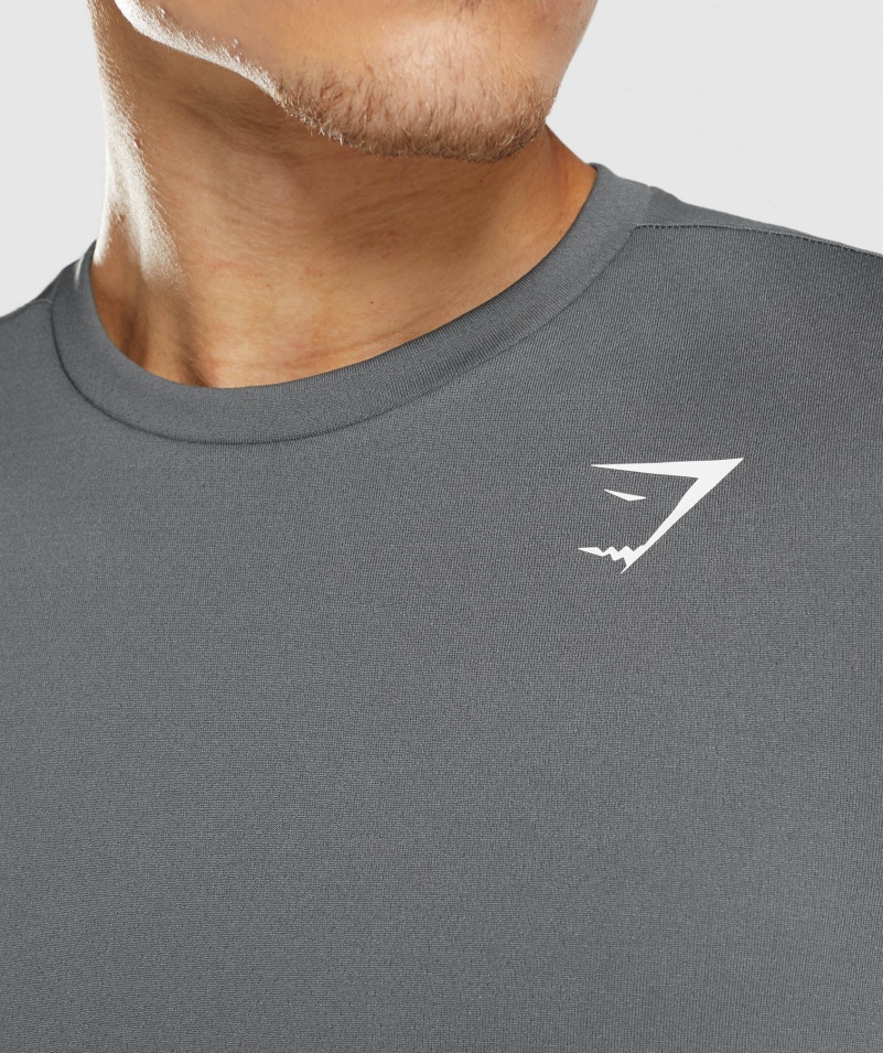 Gymshark Príchod Tričko S Dlhým Rukávom Uhlie